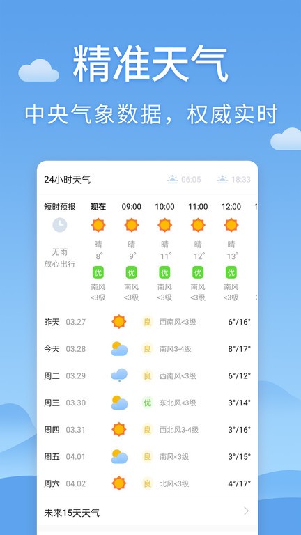 清新天气预报app15天0