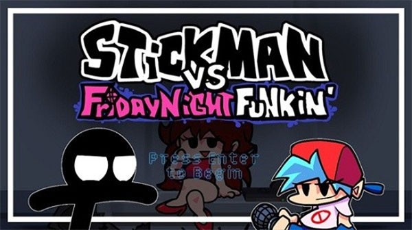 黑色星期五之夜黑色火柴人模组正版(Stickman Vs Friday Night Funkin)0